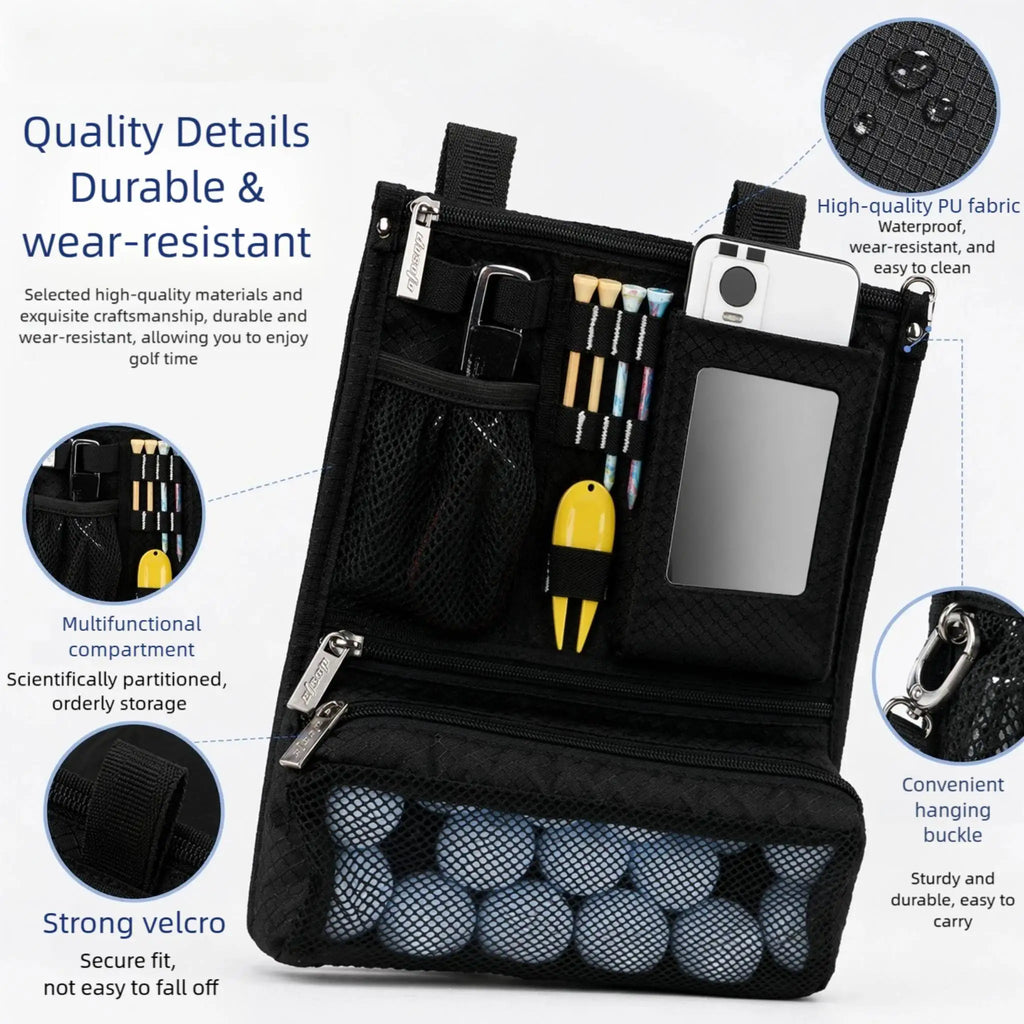 Golf Cart Multi-Zipper Storage Organizer