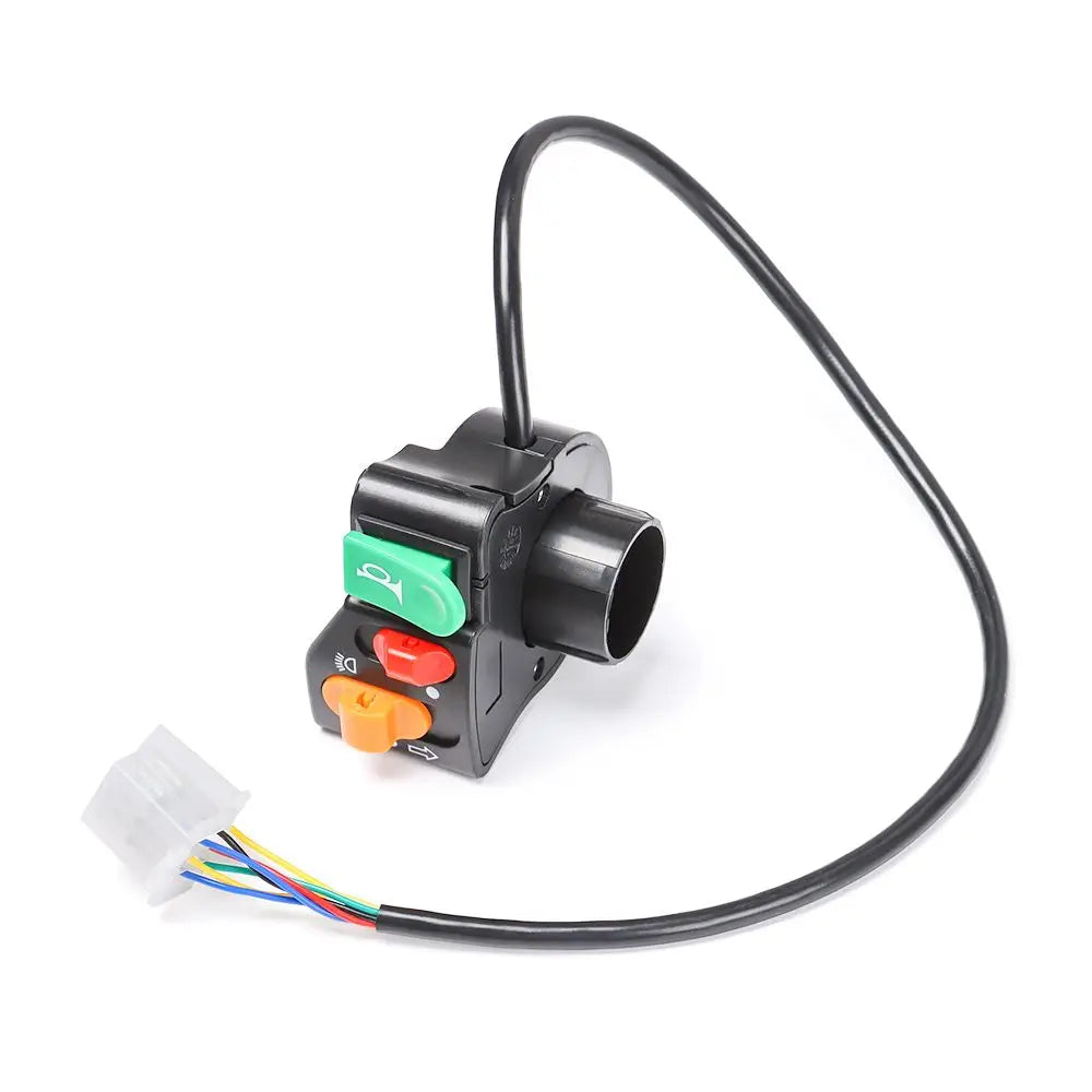 Electric Bicycle Accessories Light Horn Cornering Lamp 3 In 1 On-Off Button Apply Left Handle E-bike Switch Scooter Parts Tool