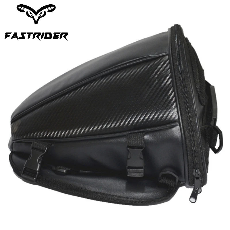 Motorcycle Rear Seat Bag — Black