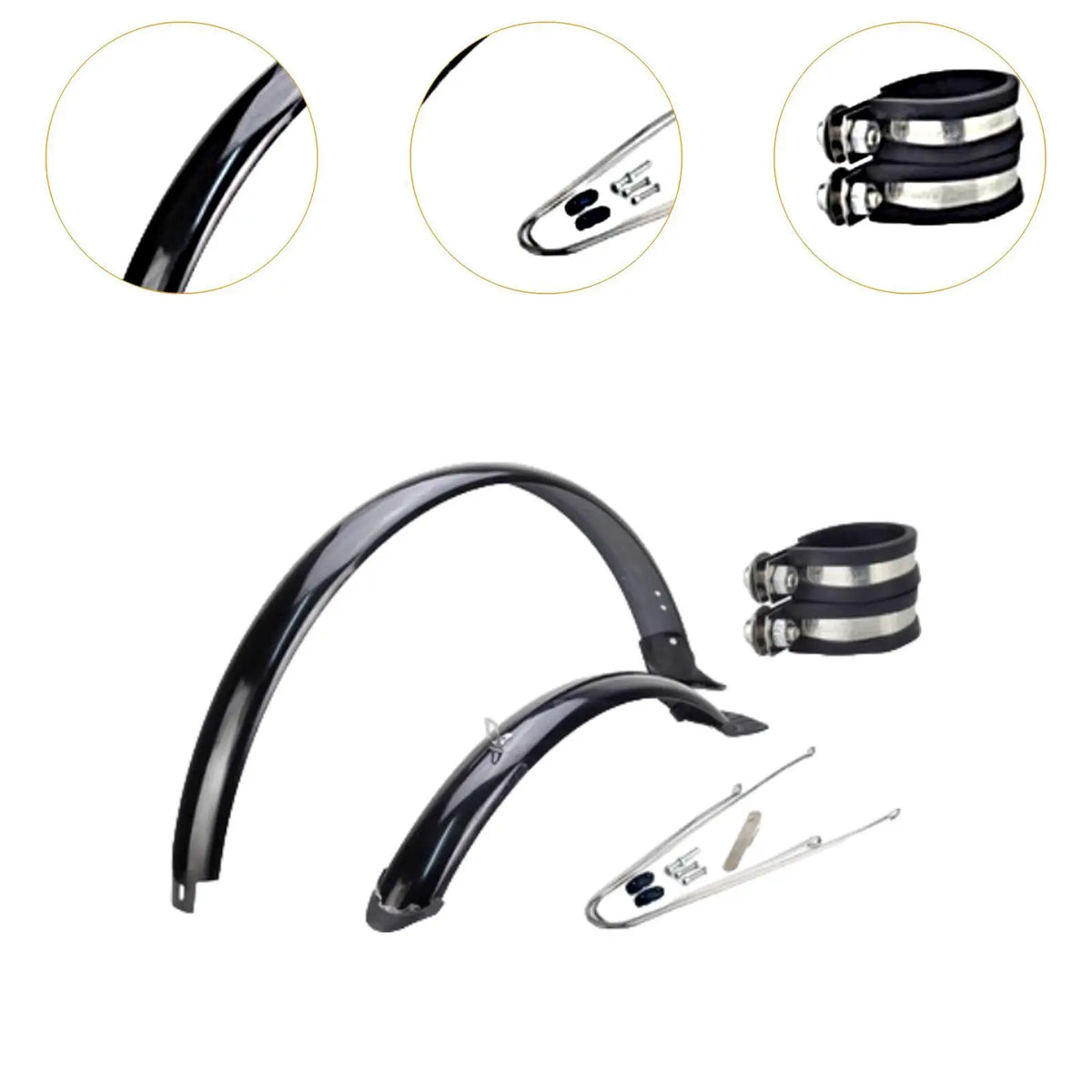 Mountain Bike Front and Rear Mudguard Set Waterproof Fenders for Road Bicycle Tire 29 Inch Wheel