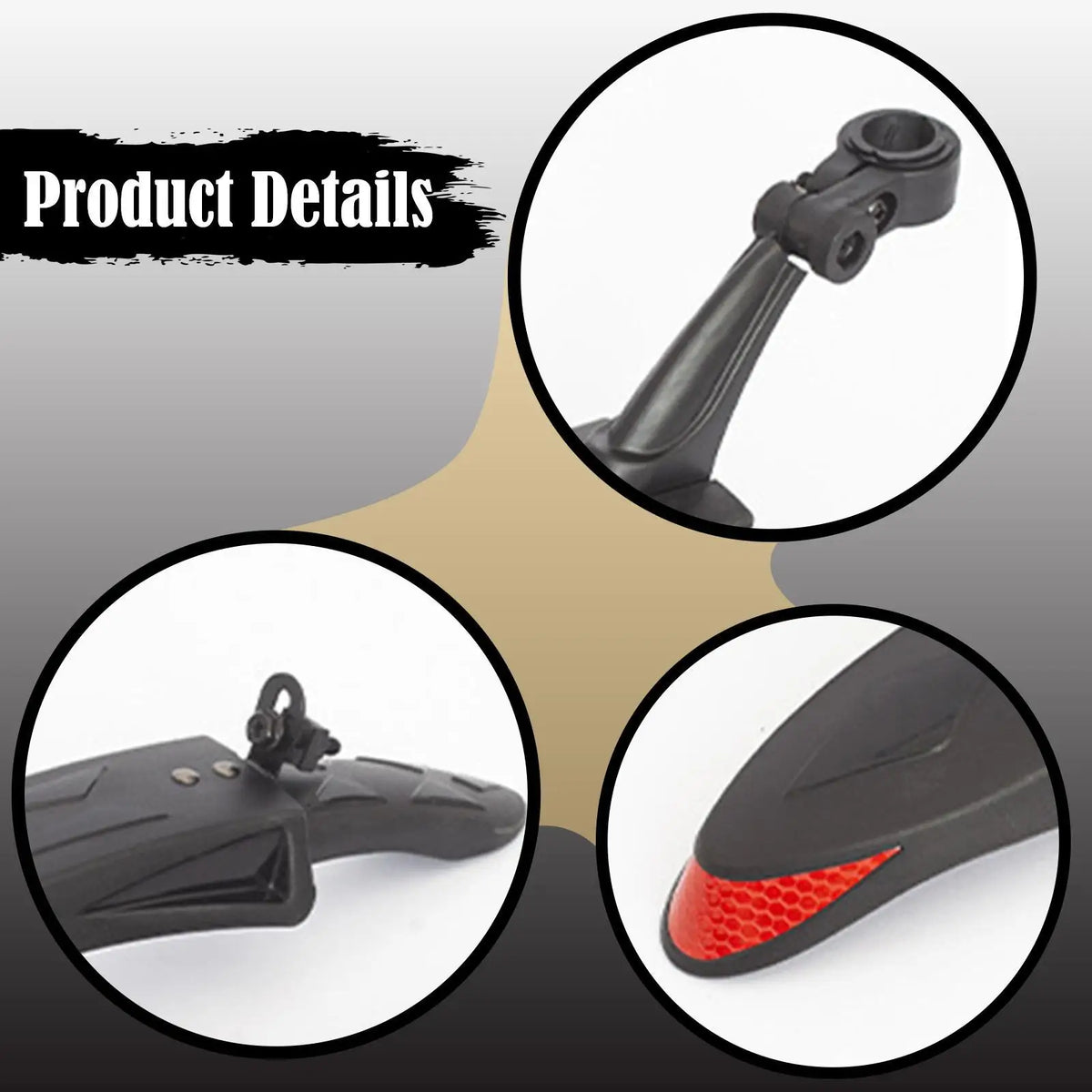 Bike Mudguard PP Portable Fender Set Complete Bicycle Mud Flaps Protection for Mountain Bike 26 27.5 Inch