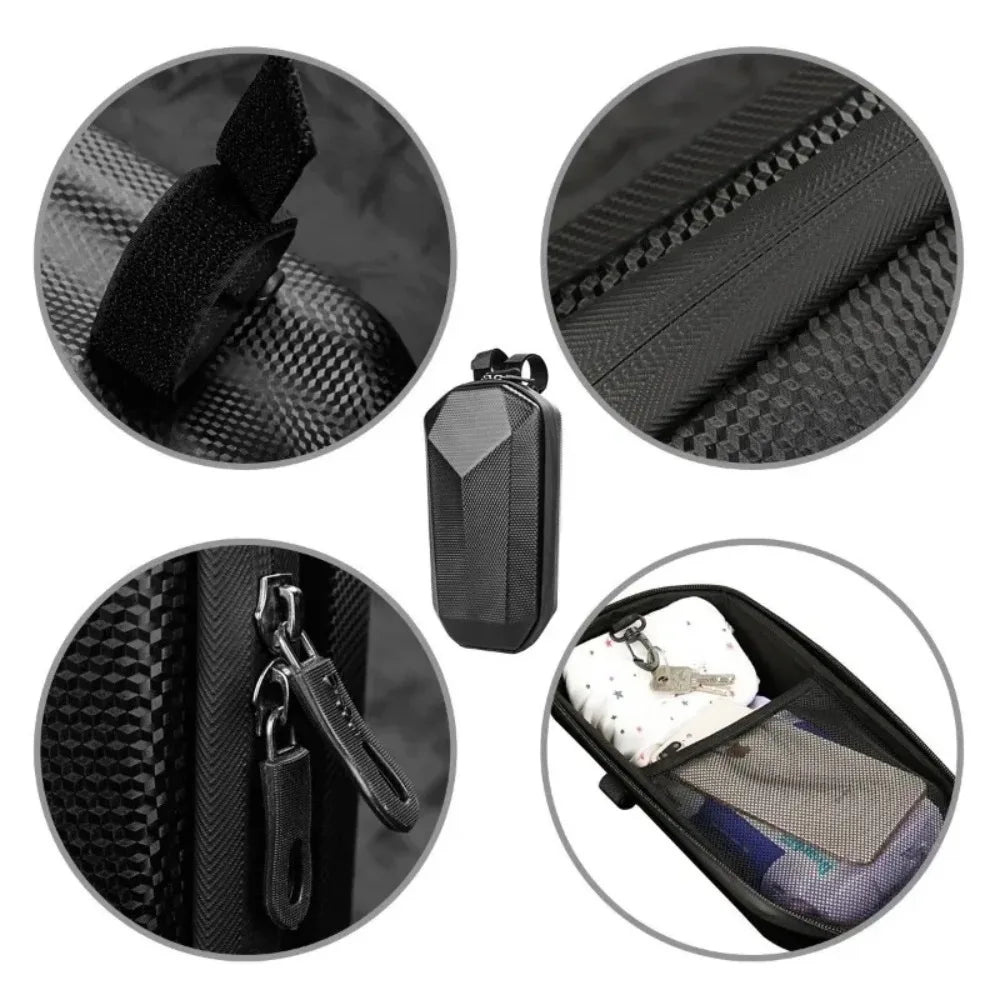 Scooter Bicycle Skateboard Waterproof Hard Shell Front Bag 3L/4L Big Capacity for Electric Cycling Phone Storage accessories