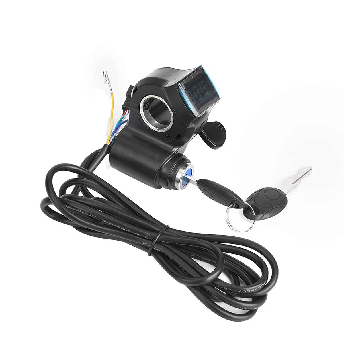 Electric Bike Thumb Throttle LCD Display Digital Battery Voltage Power Switch for Electric Vehicle