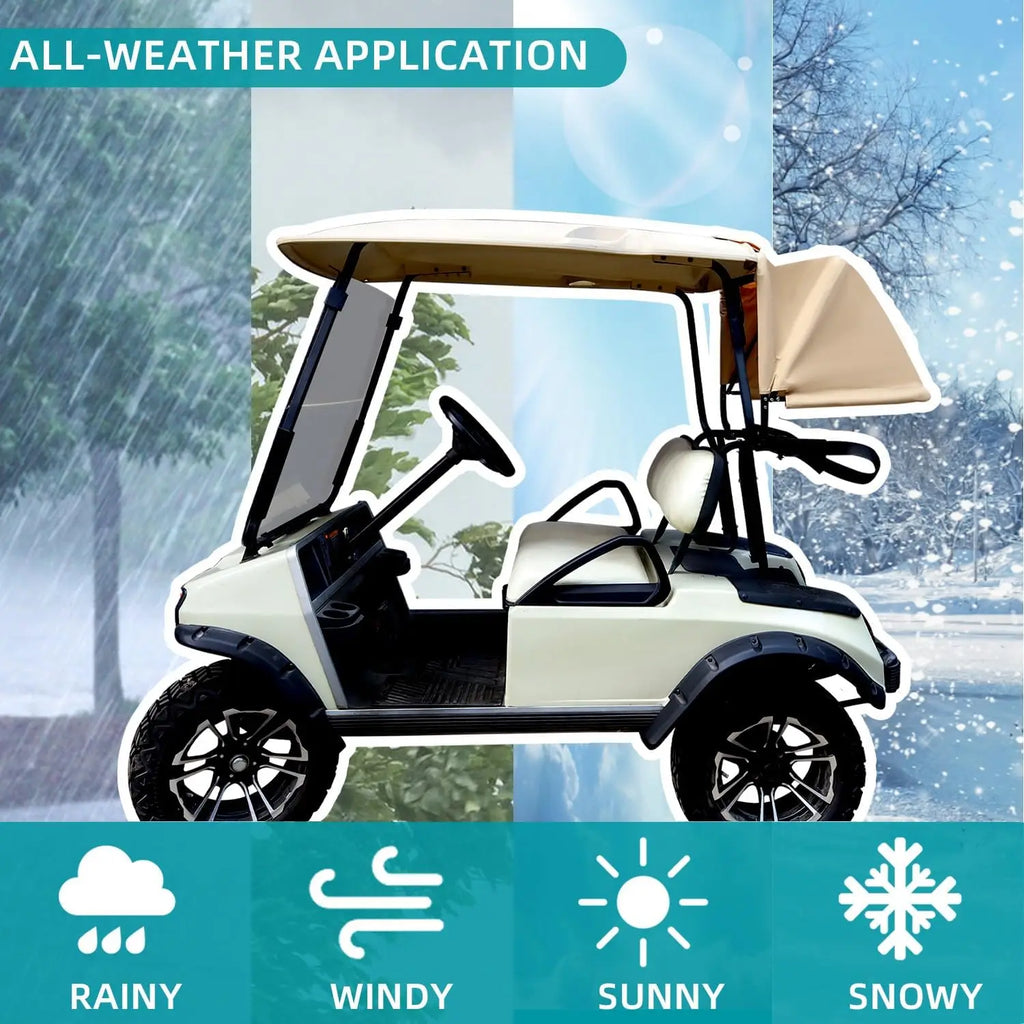 Golf Cart Accessories Rear Bag Rain Cover with Detachable Foldable Bracket for Most of Golf Cart Club Car EZGO RXV YAMAHA