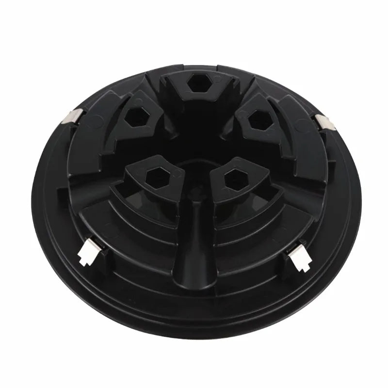 Golf Cart 8" SS Black Wheel Covers- EZGO, Club Car, Yamaha- Universal (Set of 4)