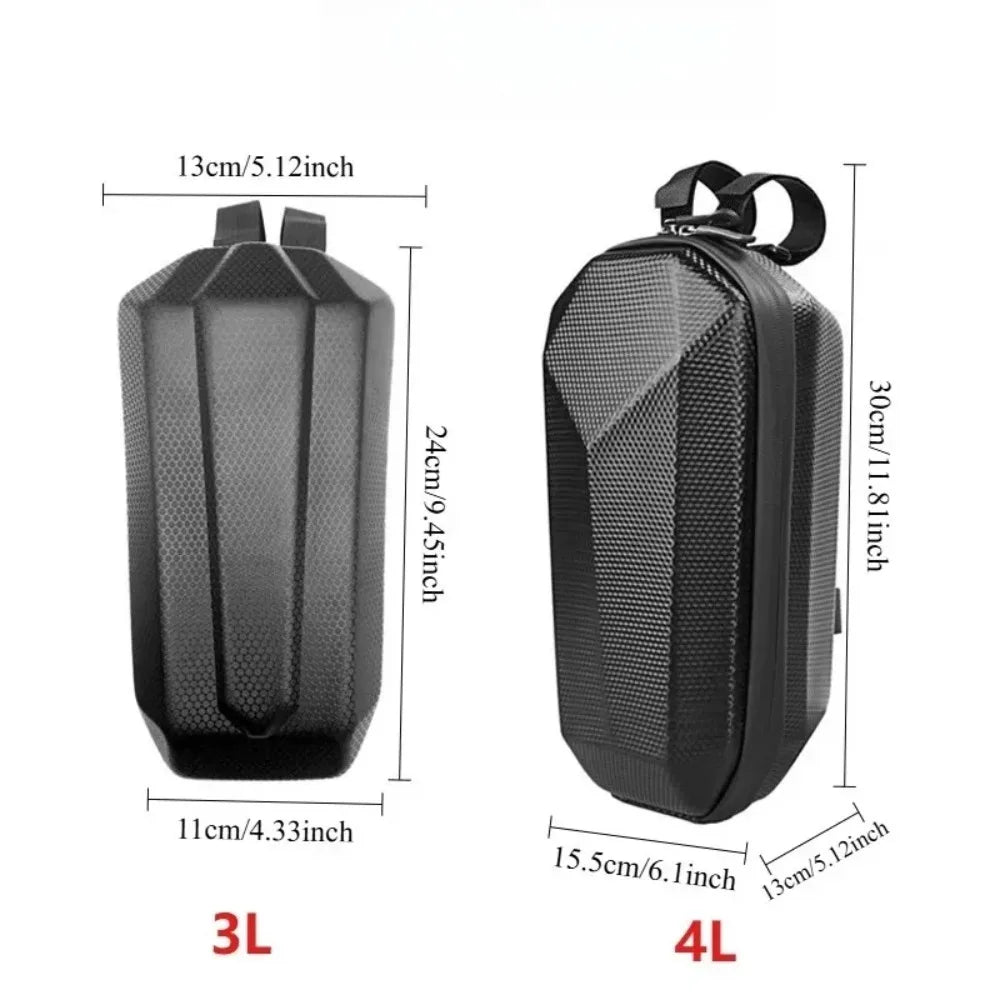 Scooter Bicycle Skateboard Waterproof Hard Shell Front Bag 3L/4L Big Capacity for Electric Cycling Phone Storage accessories