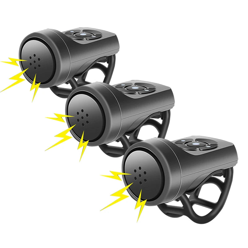 USB Rechargeable Bicycle Motorcycle Electric Bell Mountain Road Cycling Anti-theft Alarm Horn Scooter Bike Accessories Loud Bell