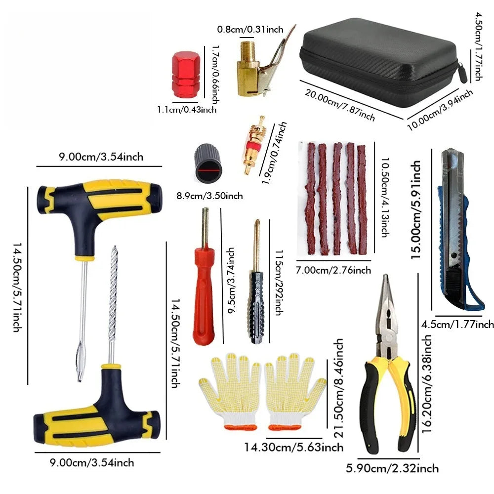 Tubeless Tire Repair Kit – 31, 33 or 53 Pieces