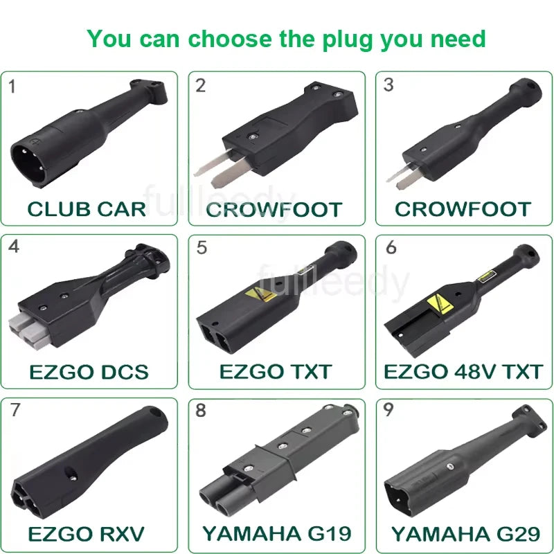 48V 30A Golf Cart Charger 35A 20A 58.4V 30A 25A for 48V EZGO YAMAHA RXV CLUB CAR Crowfoot TXT Plug Lead Acid Lifepo4 Battery