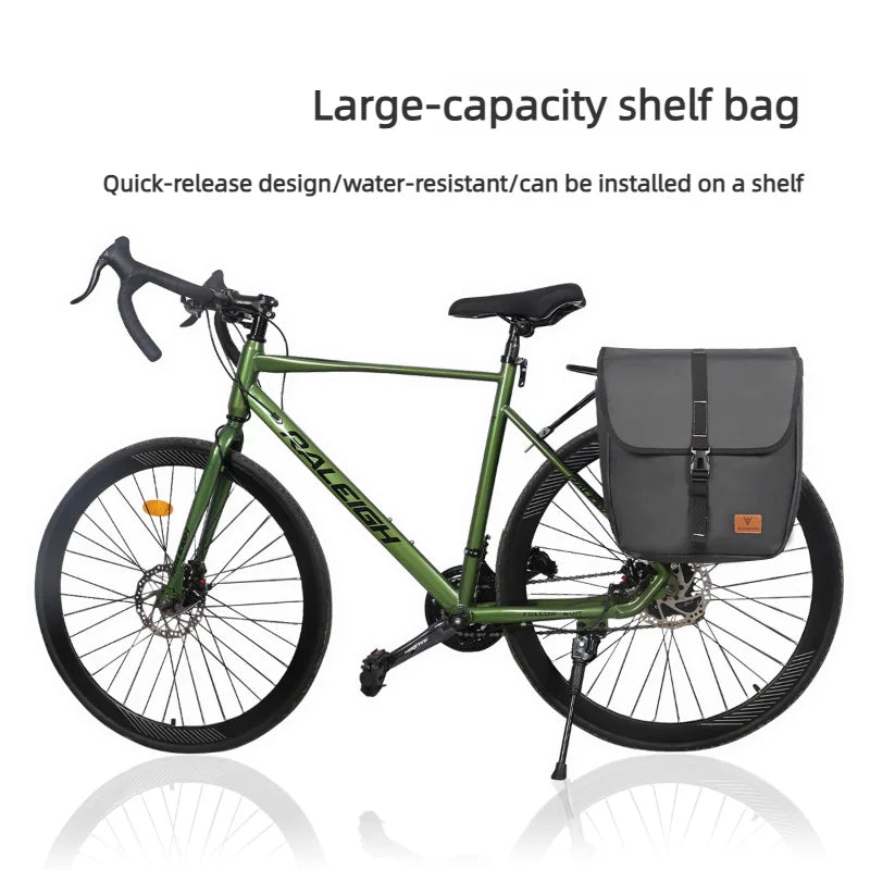 Bicycle Rear Rack Pannier Bag Large Capacity Waterproof Mountain Bike Rear Seat Trunk Bag Cycling Storage Gear