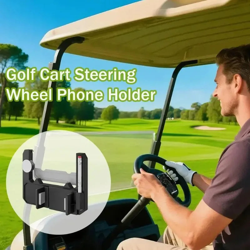 Golf Cart Steering Wheel Phone Stand Golf Cart Accessories for Steering Wheel Flip Phone Stand Golf Cart Accessories