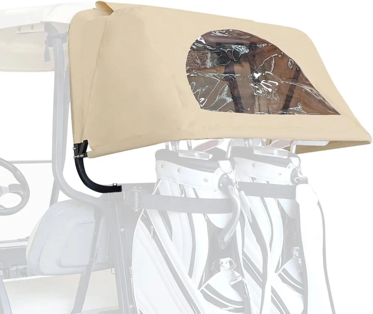 Golf Cart Accessories Rear Bag Rain Cover with Detachable Foldable Bracket for Most of Golf Cart Club Car EZGO RXV YAMAHA