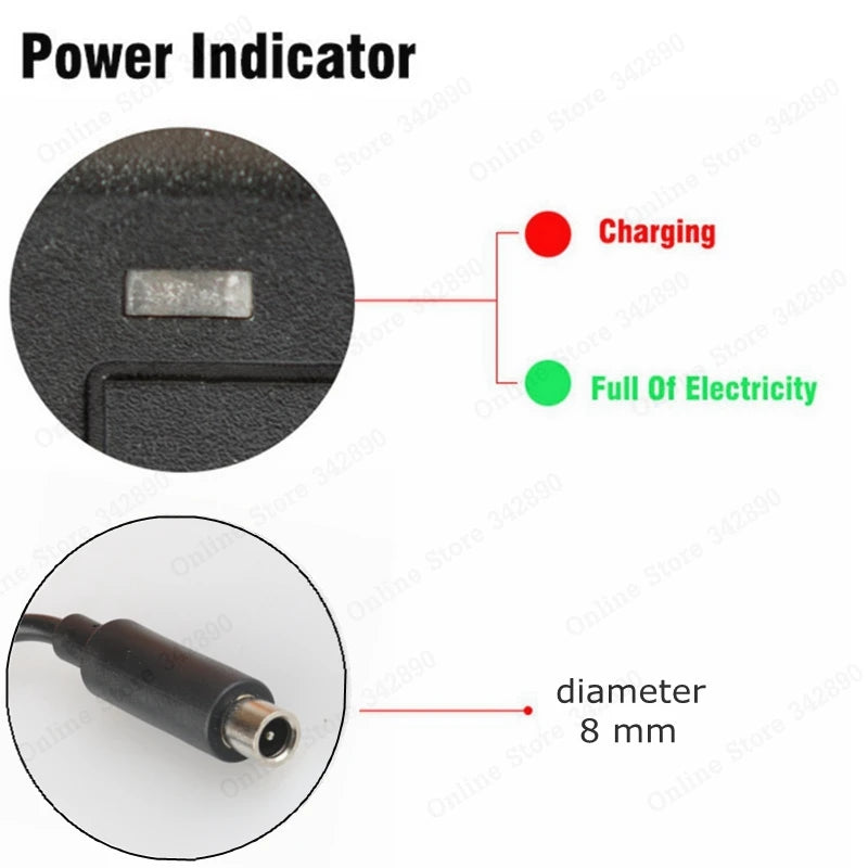 42V 2A Scooter Charger Battery Charger Power Supply Adapters Use For Xiaomi Mijia M365 Electric Scooter Skateboard Accessories