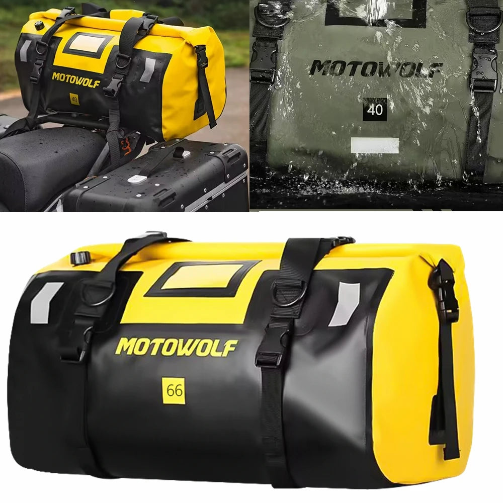 Waterproof Motorcycle Tail Bag — 20L, 40L or 66L