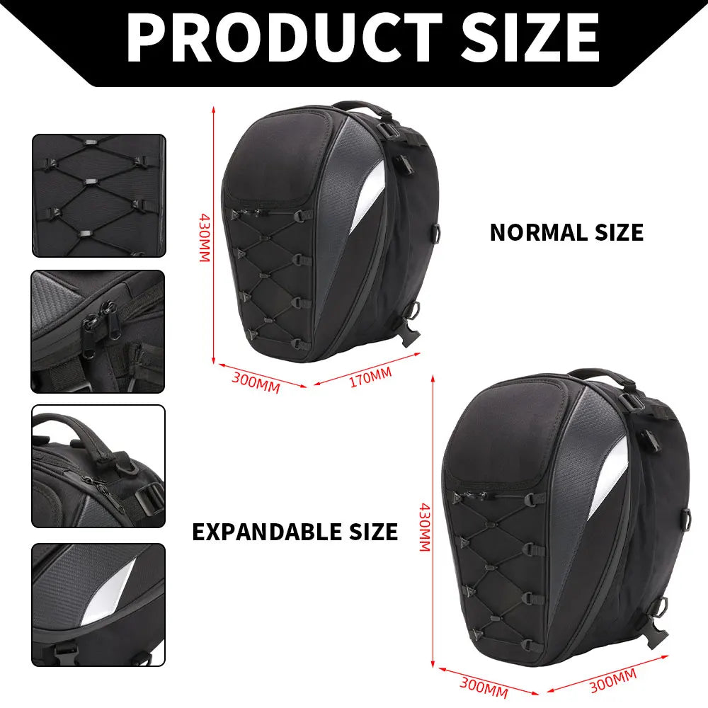 Waterproof Motorcycle Tail Bag & Backpack