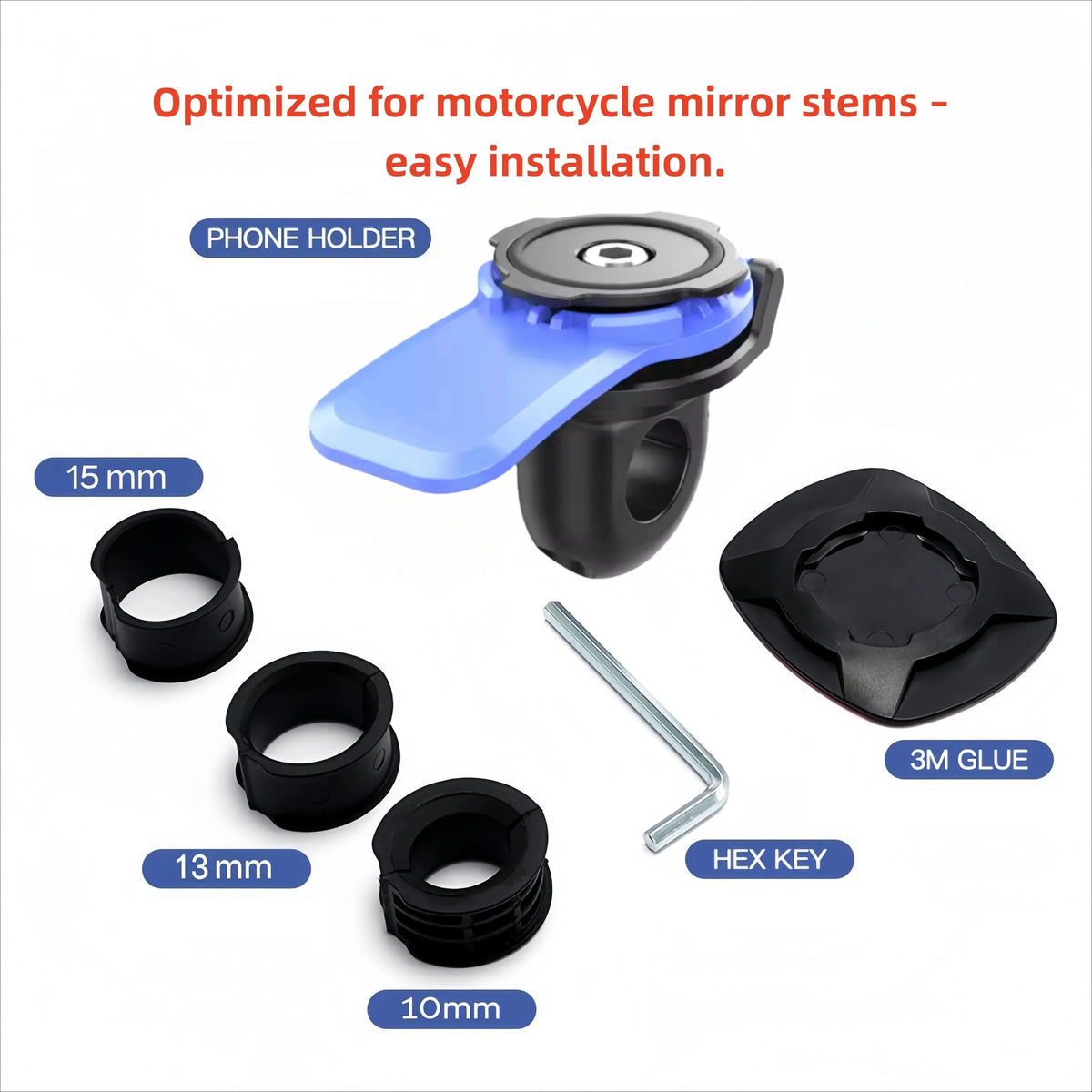 Universal Bicycle Phone Holder, 360° Rotatable and Detachable Motorcycle Holder, Multi-functional Bicycle Handlebar Bracket