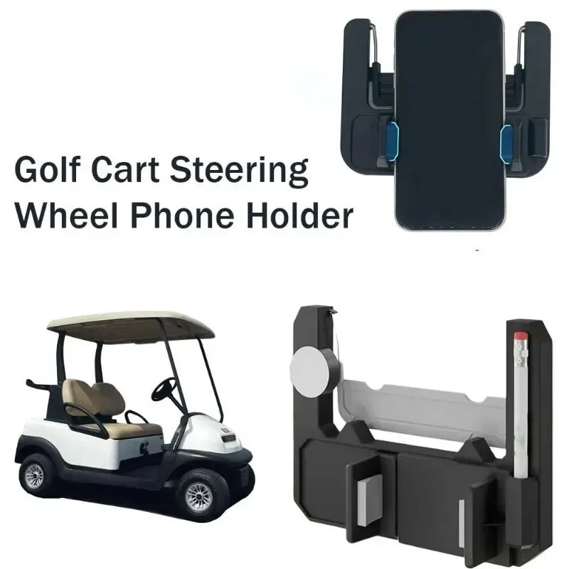 Golf Cart Steering Wheel Phone Stand Golf Cart Accessories for Steering Wheel Flip Phone Stand Golf Cart Accessories
