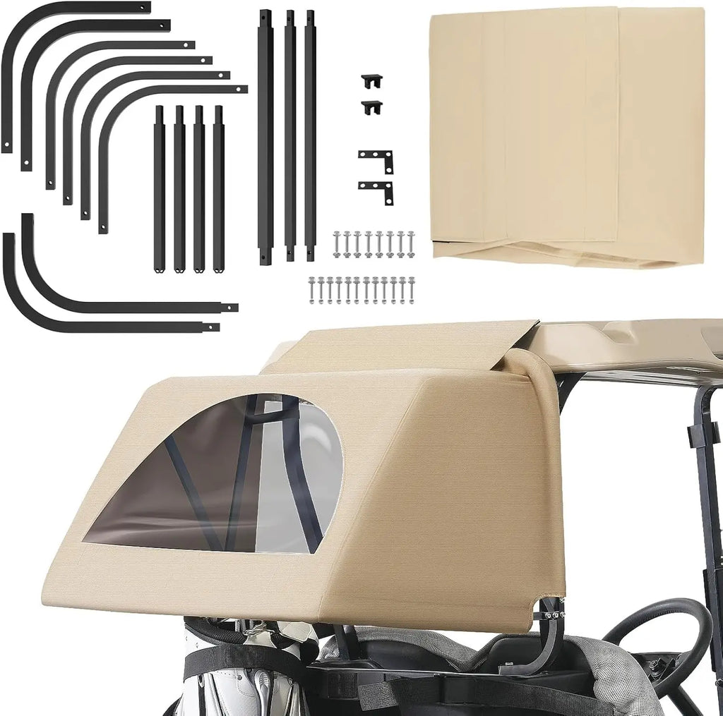 Golf Cart Accessories Rear Bag Rain Cover with Detachable Foldable Bracket for Most of Golf Cart Club Car EZGO RXV YAMAHA