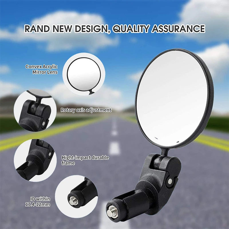 Wide-Angle Bicycle Rearview Mirror