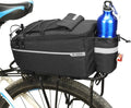 Bike Rack Bag, Bicycle Rear Rack Storage Luggage, 8L Insulated Trunk Bag, Waterproof with Reflective Stripes (Black)