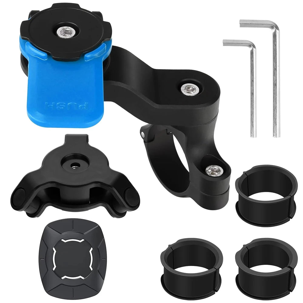 Universal Bicycle Phone Holder, 360° Rotatable and Detachable Motorcycle Holder, Multi-functional Bicycle Handlebar Bracket