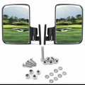 Golf Cart Side Mirrors, Universal Rear View Mirror for 0.75"-1.25" Square Rail, Folding Design Compatible with EZGO, Club Car