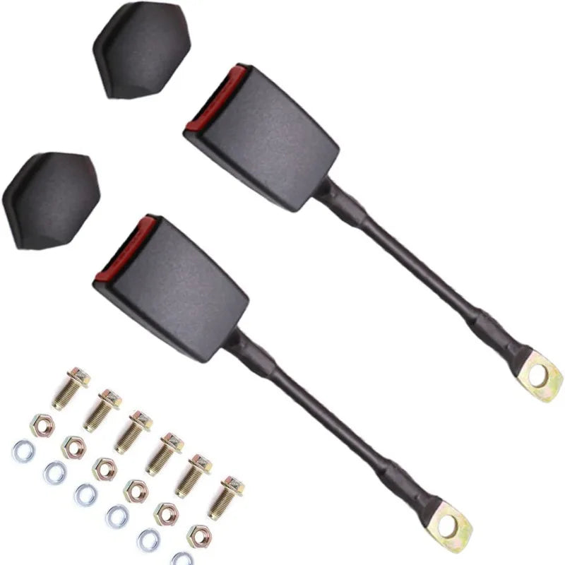 Scalable 3-point Car Seat Belt Driver's Seat Belt with Emergency Locking Car Replacement Parts Truck Golf Cart Seat Belt 2pcs
