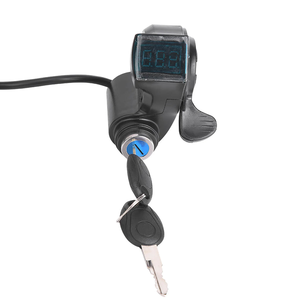Electric Bike Thumb Throttle LCD Display Digital Battery Voltage Power Switch for Electric Vehicle