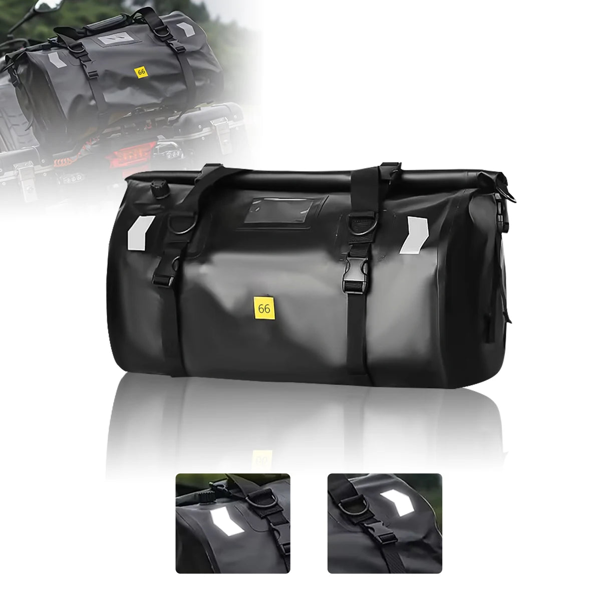 Waterproof Motorcycle Tail Bag — 20L, 40L or 66L