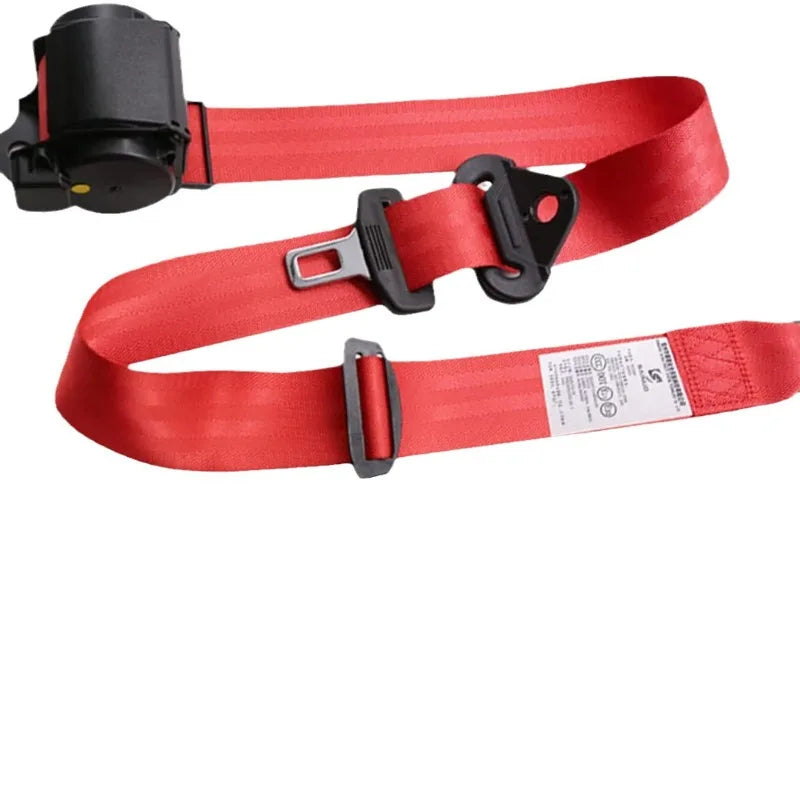 Scalable 3-point Car Seat Belt Driver's Seat Belt with Emergency Locking Car Replacement Parts Truck Golf Cart Seat Belt 2pcs