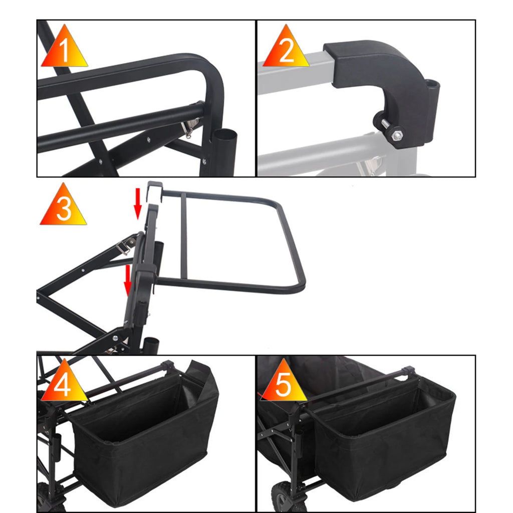 Wagon Cart Tail Bag Wagon Cart Accessories Easy Attach Outdoor Camping Grocery Bag Wagon Basket Cart Tail Bag Wagon Storage Bag