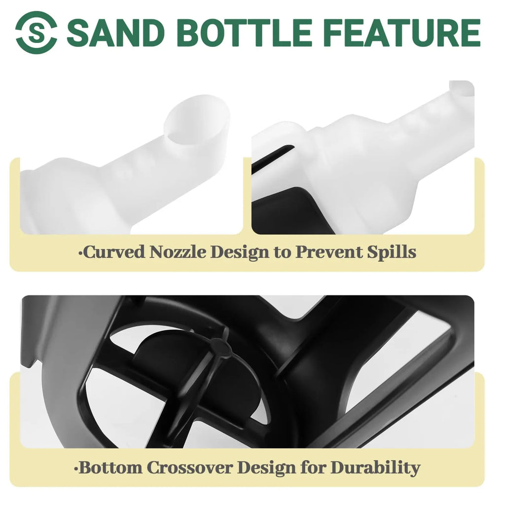 Drive-up Golf Cart Universal Sand Bottle, Divot Filler Sand Bottle with Rattle Proof Holder Suitable for EZGO, Club Car and Yama