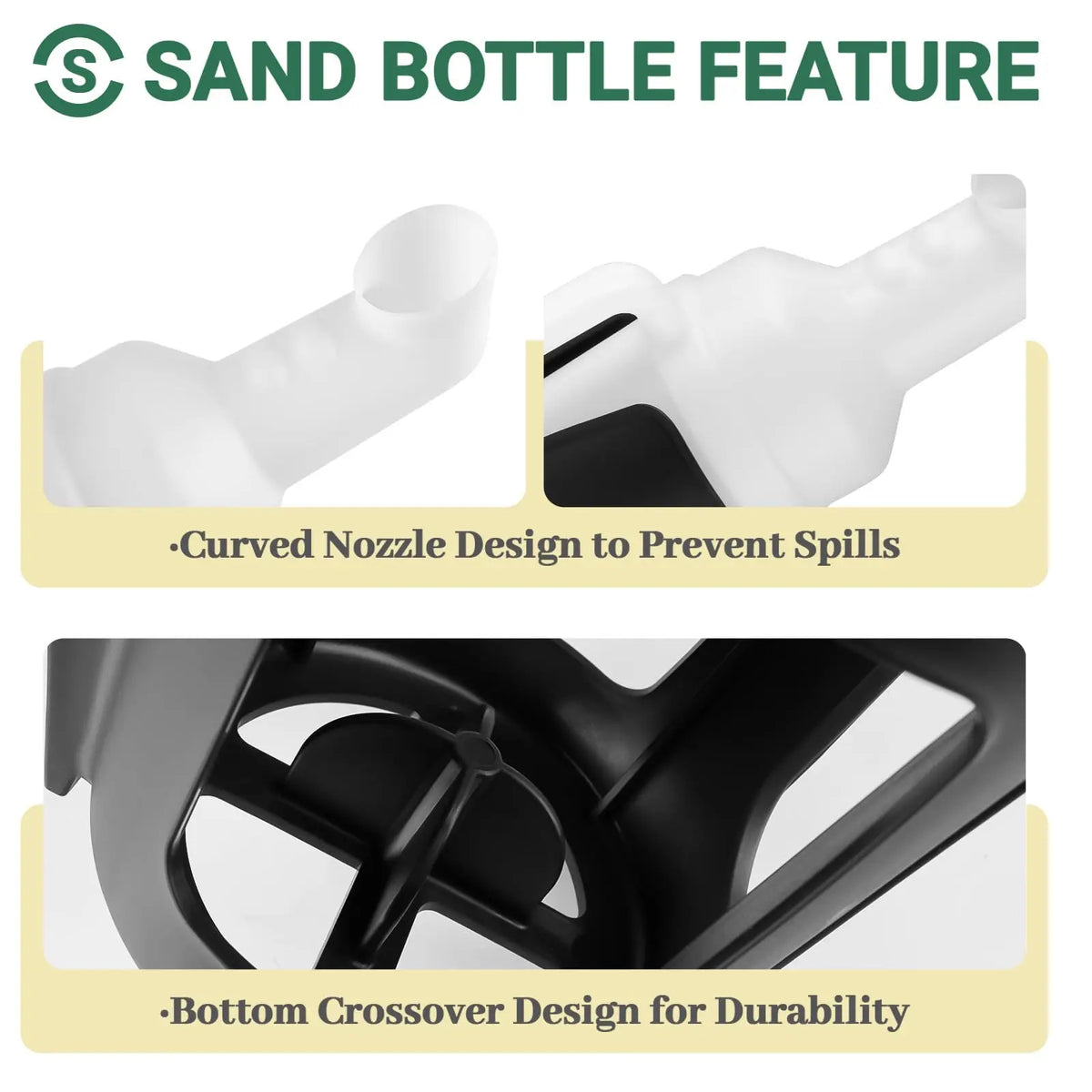 Drive-up Golf Cart Universal Sand Bottle, Divot Filler Sand Bottle with Rattle Proof Holder Suitable for EZGO, Club Car and Yama