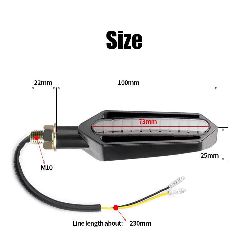 E-mark LED Motorcycle Turn Signal light Universal Indicators 12V Blinkers Lamp for KTM DUKE 125 1290 Super Duke R Ducati Monster
