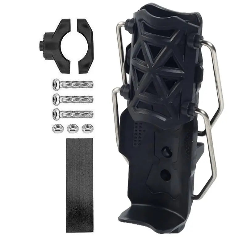 Universal Bicycle & Motorcycle Water Bottle Cage With Protective Cushioning Adjustable Concealed Cup Holder Beverage Holder【SMQ】