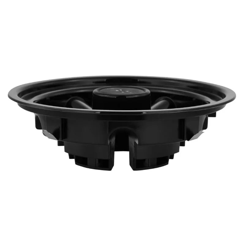 Golf Cart 8" SS Black Wheel Covers- EZGO, Club Car, Yamaha- Universal (Set of 4)