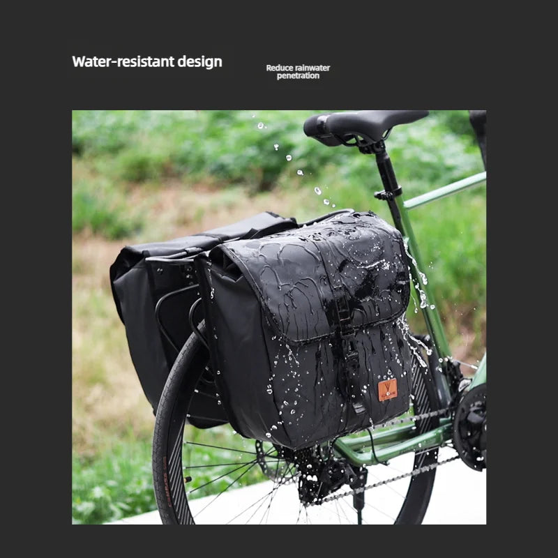 Bicycle Rear Rack Pannier Bag Large Capacity Waterproof Mountain Bike Rear Seat Trunk Bag Cycling Storage Gear