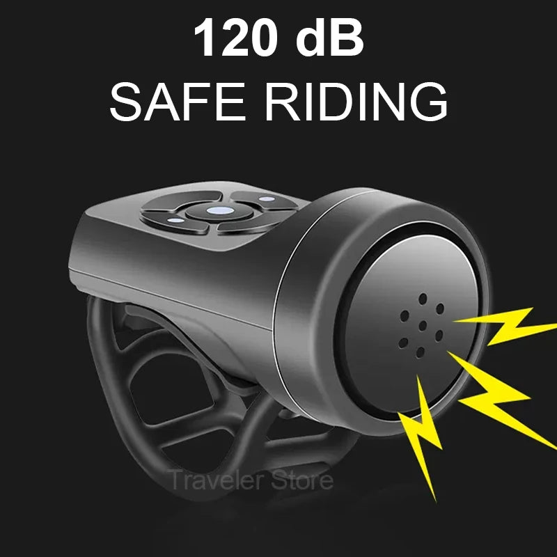 USB Rechargeable Bicycle Motorcycle Electric Bell Mountain Road Cycling Anti-theft Alarm Horn Scooter Bike Accessories Loud Bell