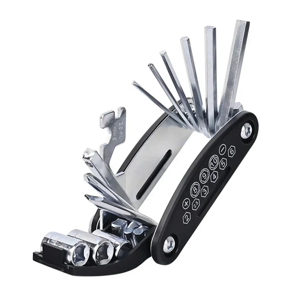 Bicycle Repair Tool Kit Multi Function Folding Bike Repair Tool Wrench Set Tire Repair Tool Motorcycle Tool Spanner Screwdriver