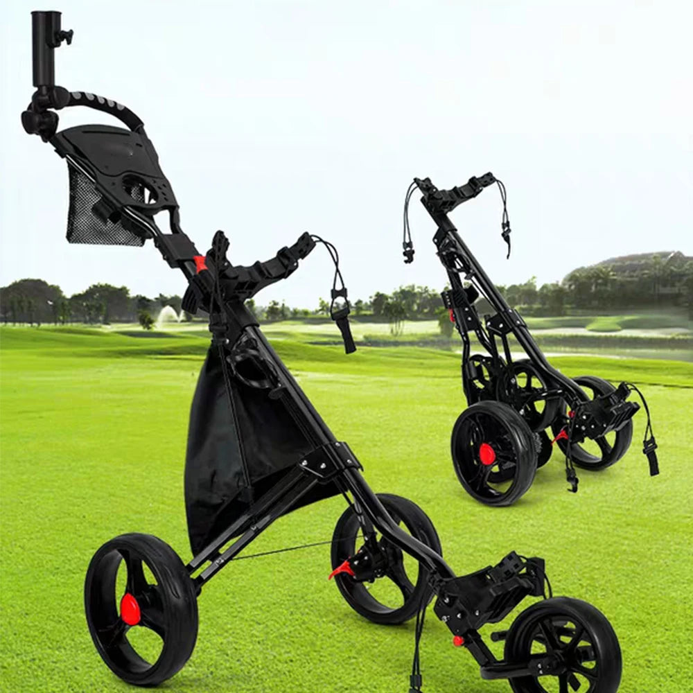 cartGolf Trolley Latest Design Foldable Compact System Water-Resistant All-Terrain Wheels