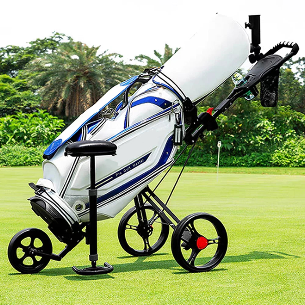cartGolf Trolley Latest Design Foldable Compact System Water-Resistant All-Terrain Wheels