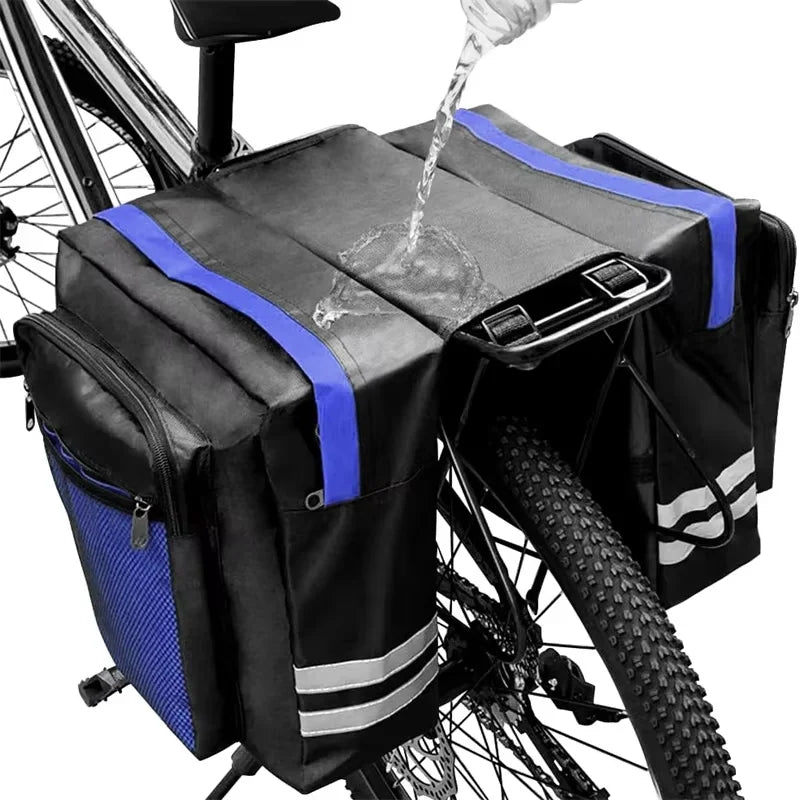 Bicycle Bag, Rear Luggage Rack, Double-Sided Design, Durable Rear Seat Bag and Large-Capacity, Waterproof Bicycle Accessory Bag