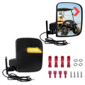 Golf Cart Side Rear View Mirrors With Blinkers Turn Signal For Club Car, YAMAHA, EZGO