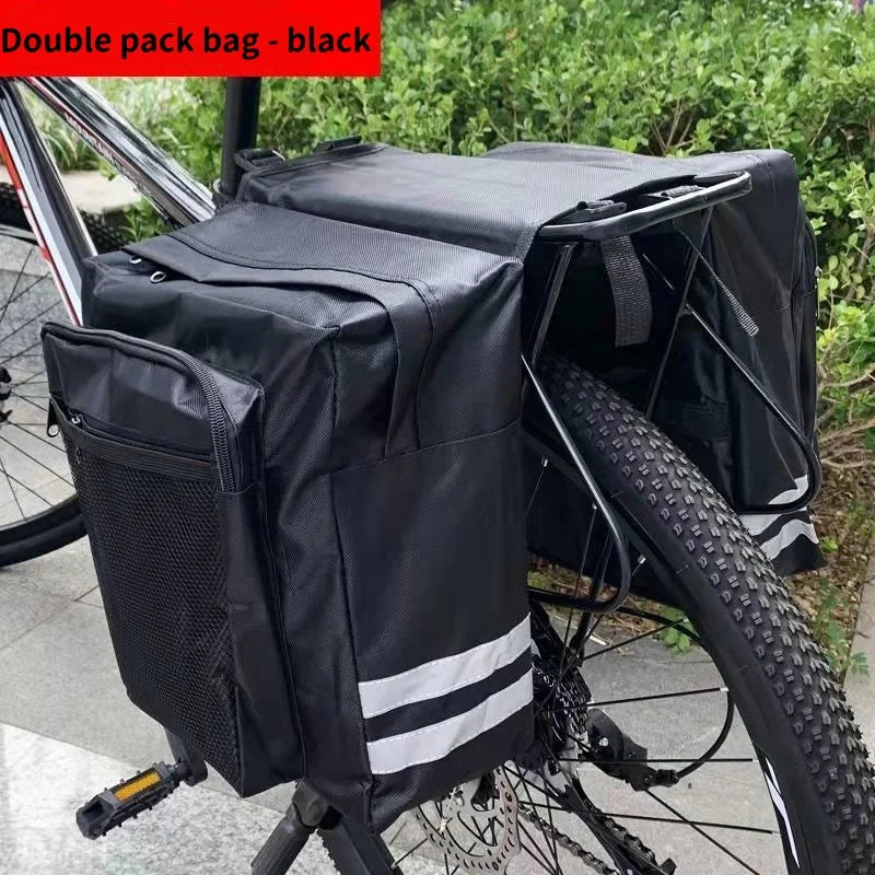 Bicycle Bag, Rear Luggage Rack, Double-Sided Design, Durable Rear Seat Bag and Large-Capacity, Waterproof Bicycle Accessory Bag